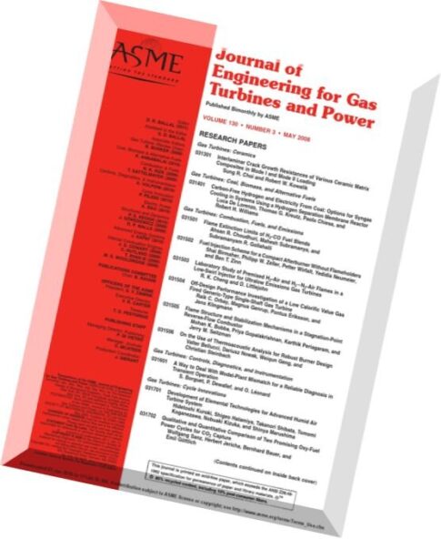Journal of Engineering for Gas Turbines and Power 2008 Vol.130, N 3
