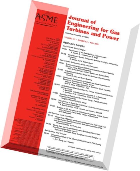 Journal of Engineering for Gas Turbines and Power 2009 Vol.131, N 3