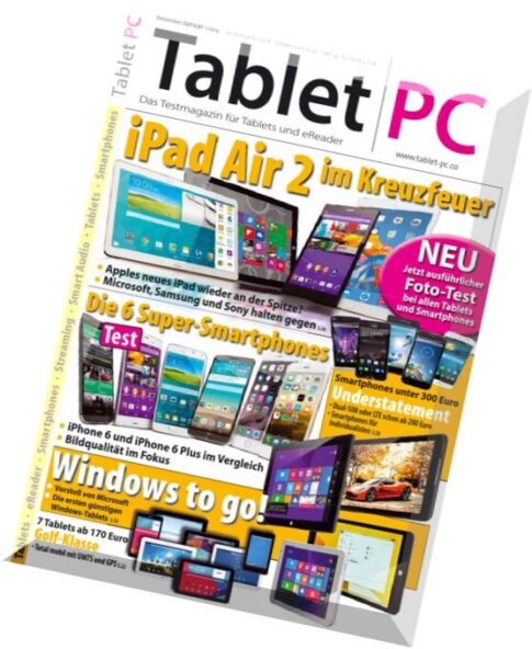 Tablet PC – Testmagazin fur Tablets & eReader Dezember-Januar 01, 2015