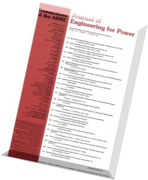 Journal of Engineering for Gas Turbines and Power 1980 Vol.102, N 4