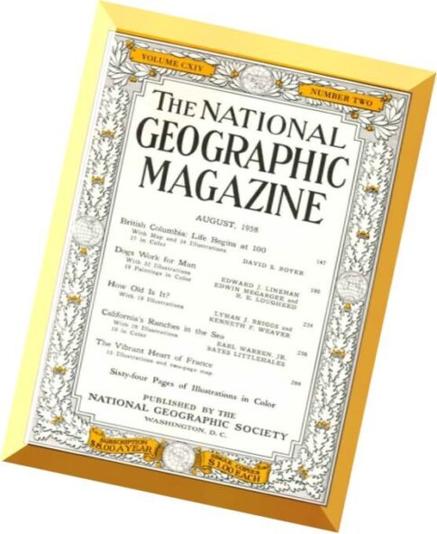 National Geographic Magazine 1958-08, August