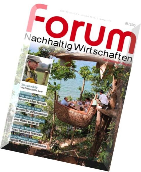 forum Nachhaltig Wirtschaften – Das Entscheider-Magazin 01, 2015