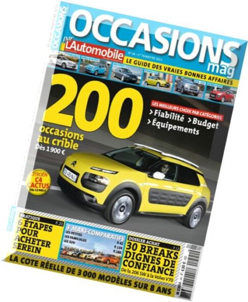 L’Automobile Occasions Mag N 44 — Janvier-Fevrier-Mars 2015