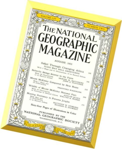 National Geographic Magazine 1953-08, August
