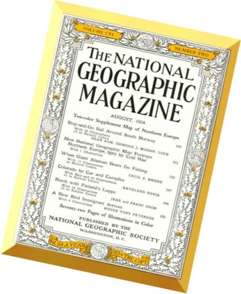 National Geographic Magazine 1954-08, August