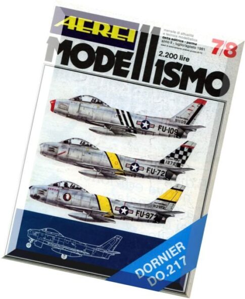 Aerei Modellismo – 1981-07-08 – Do-217, F-86, SM.84