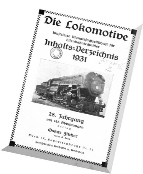 Die Lokomotive 28.Jaghrgang (1931)