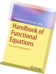 Handbook of Functional Equations Functional Inequalities
