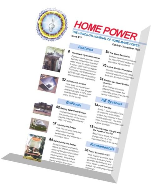 Home Power Magazine – Issue 037 – 1993-10-11