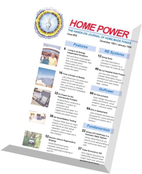 Home Power Magazine – Issue 038 – 1993-12-1994-01