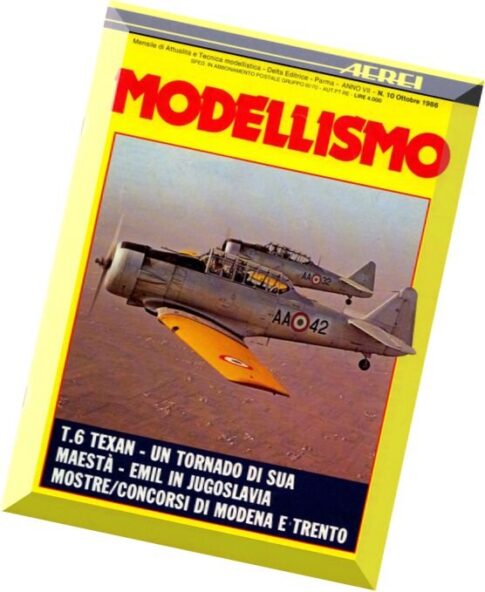 Aerei Modellismo – 1986-10 – Tornado,Texan
