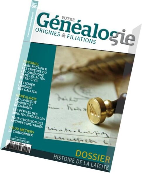 Votre Genealogie N 66 — Avril-Mai 2015