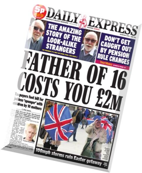 Daily Express – Wednesday, 1 April 2015