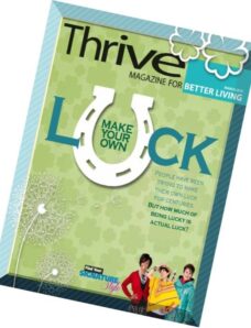 Thrive Magazine For Better Living – March 2015