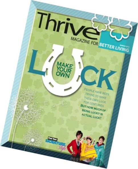 Thrive Magazine For Better Living – March 2015