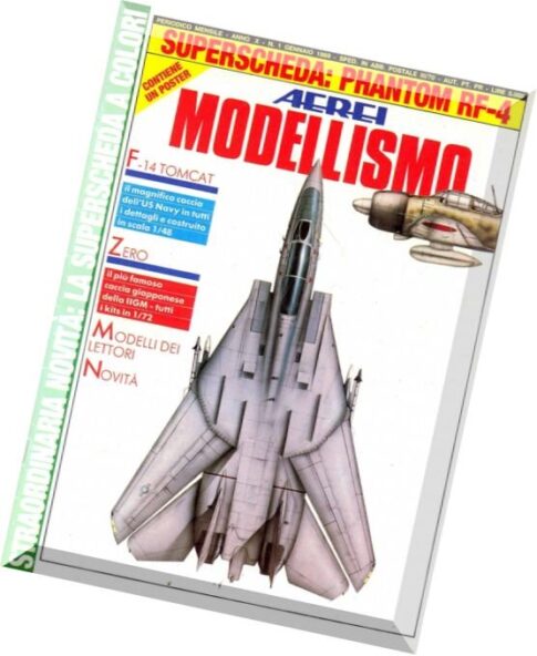 Aerei Modellismo – 1989-01 – F-14, RF-4, Zero