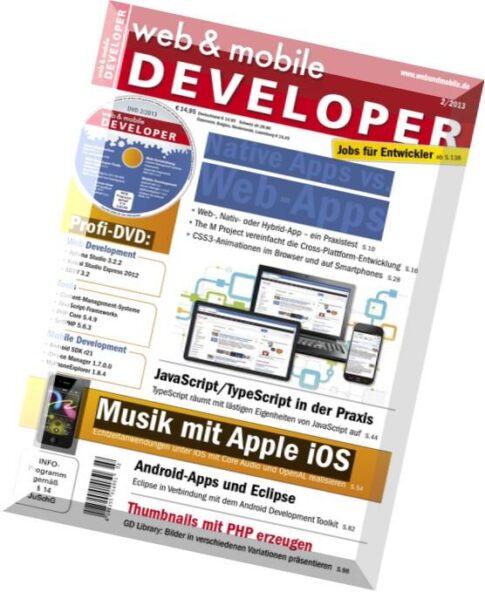 web & mobile DEVELOPER 02-2013