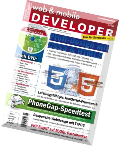 web & mobile DEVELOPER 06-2013