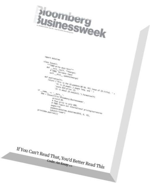 Bloomberg Businessweek – 15-28 June 2015