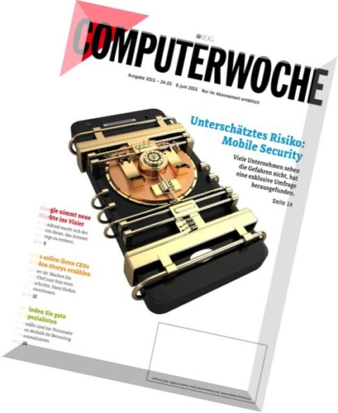 Computerwoche Magazin N 24-25, 08 Juni 2015