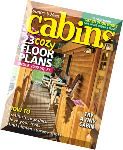 Country’s Best Cabins – July-August 2015