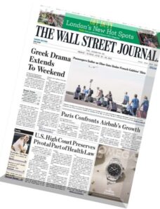 The Wall Street Journal — Europe 26-28 June 2015