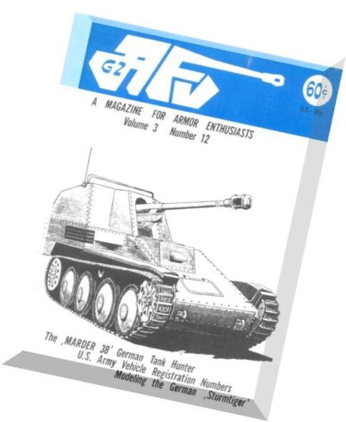 AFV-G2 – A Magazine For Armor Enthusiasts Vol.3 N 12 1972