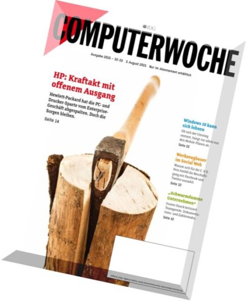 Computerwoche Magazin — N 32-33, 03 August 2015