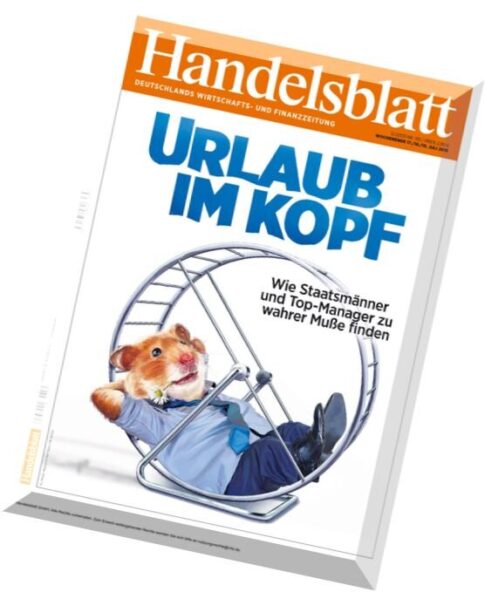 Handelsblatt – 17, 18, 19 Juli 2015