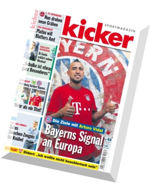 Kicker Sportmagazin – Nr.63, 30 Juli 2015