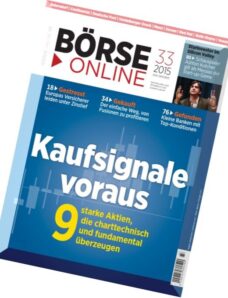 Borse Online Magazin N 33, 13 August 2015
