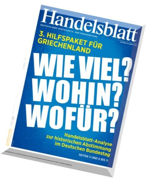 Handelsblatt – 19 August 2015