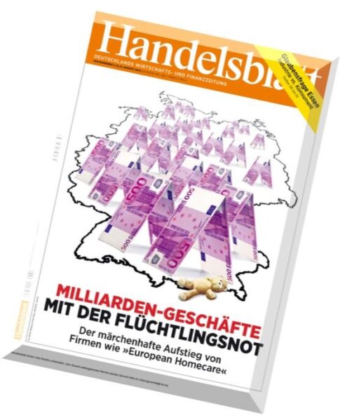 Handelsblatt – 7, 8, 9 August 2015