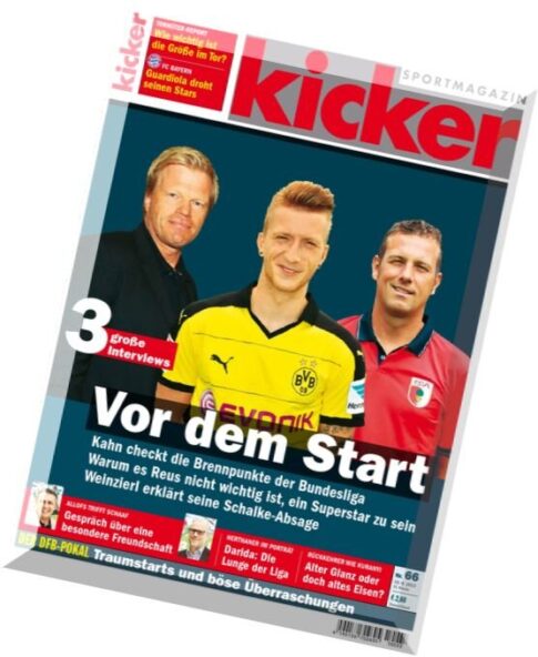 Kicker Sportmagazin — Nr. 66, 10 August 2015