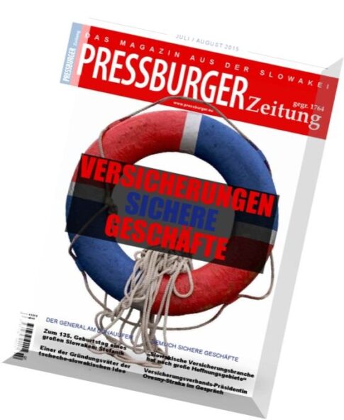 Pressburger Zeitung – Juli-August 2015