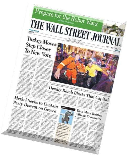 The Wall Street Journal — Europe 18 August 2015