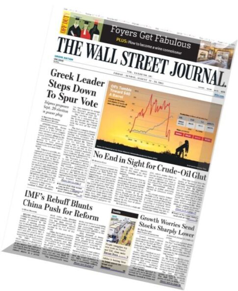 The Wall Street Journal — Europe 21-23 August 2015