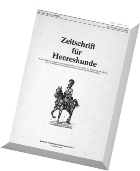 Zeitschrift fur Heereskunde — 1985-03-04 (318)