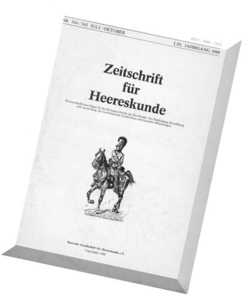 Zeitschrift fur Heereskunde – 1987-07-10 (344-345)