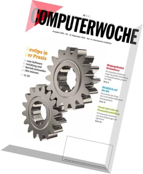 Computerwoche Magazin — N 39, 21 September 2015
