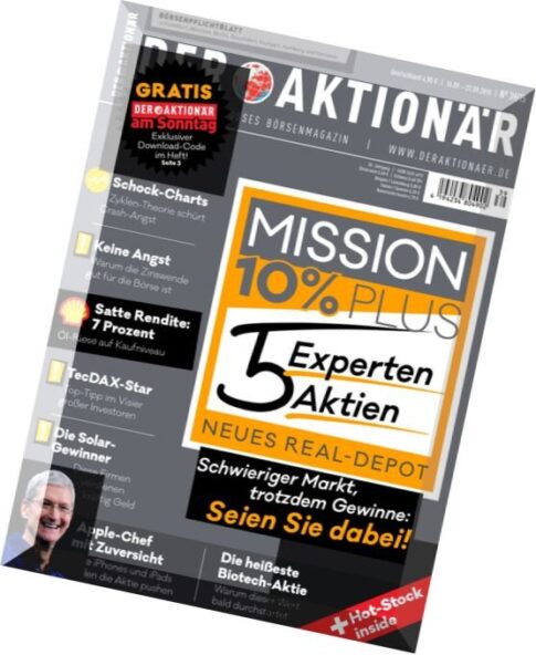 Der Aktionar Magazin — N 39, 16 September 2015