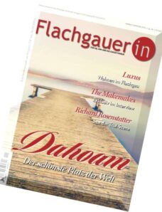 Flachgauerin Magazin – Herbst-Winter 2015