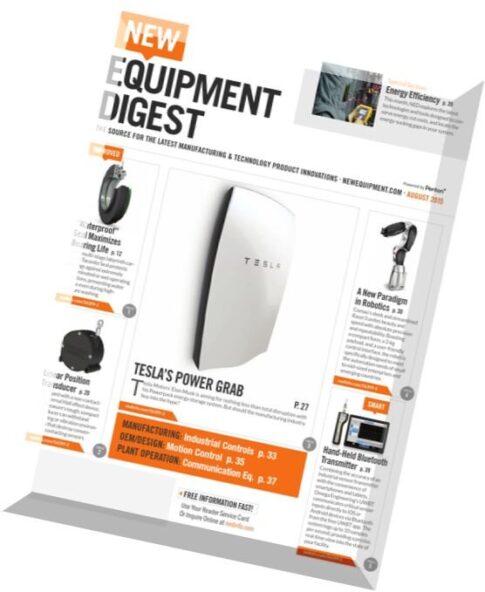 New Equipment Digest — August 2015