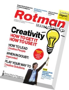 Rotman Management – Leader’s Digest, Volume 2 Creativity