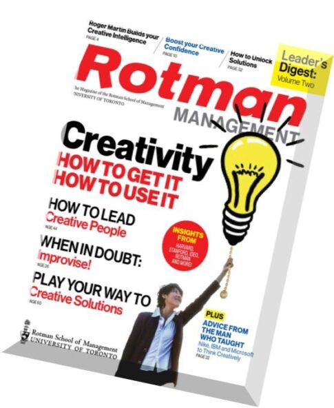 Rotman Management — Leader’s Digest, Volume 2 Creativity