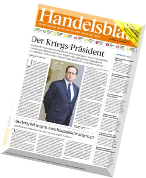 Handelsblatt – 18 November 2015