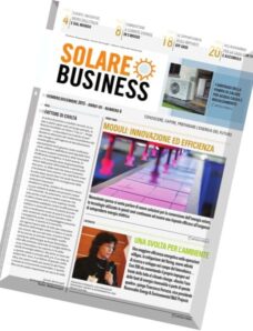 Solare Business – Novembre-Dicembre 2015