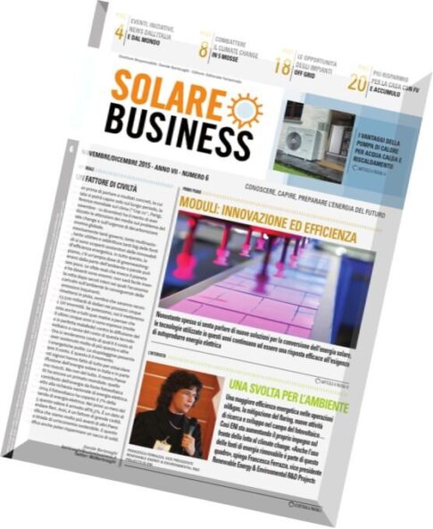 Solare Business – Novembre-Dicembre 2015