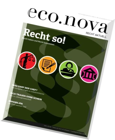 eco.nova – Spezial Recht 2015-2016