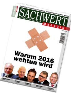 Sachwert Magazin — Nr.1, 2016